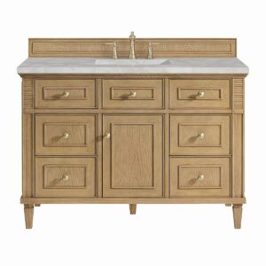 James Martin JM 424-V48 Lorelai 48 Inch Free-Standing Single Sink Bathroom Vanity with 3 CM Top