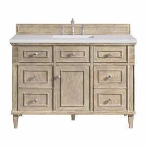 James Martin JM 424-V48 Lorelai 48 Inch Free-Standing Single Sink Bathroom Vanity with 3 CM Top