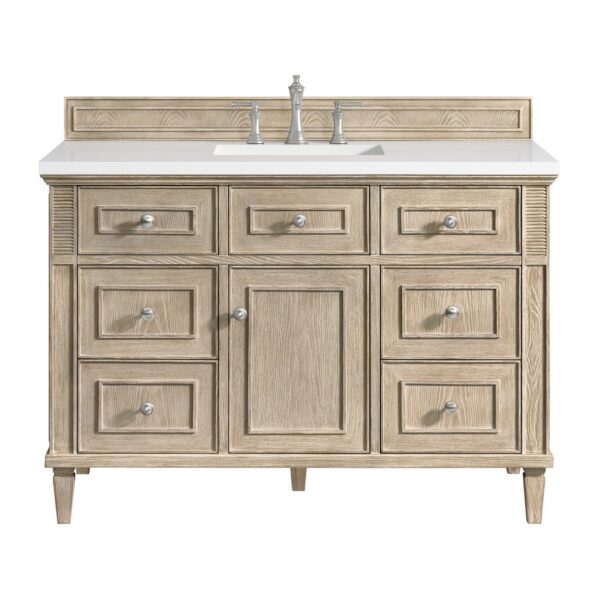 James Martin JM 424-V48 Lorelai 48 Inch Free-Standing Single Sink Bathroom Vanity with 3 CM Top