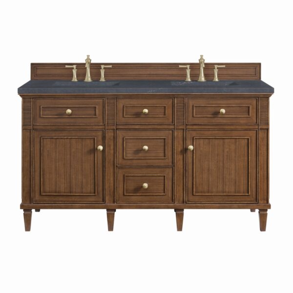 James Martin JM 424-V60D Lorelai 60 Inch Free-Standing Double Sink Bathroom Vanity with 3 CM Top