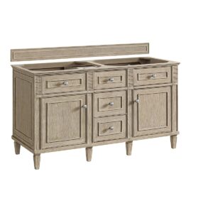 James Martin 424-V60D Lorelai 59 7/8 Inch Free-Standing Double Sink Bathroom Vanity Cabinet Only