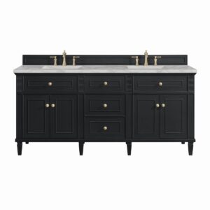 James Martin JM 424-V72 Lorelai 72 Inch Free-Standing Double Sink Bathroom Vanity with 3 CM Top