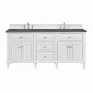 James Martin JM 424-V72 Lorelai 72 Inch Free-Standing Double Sink Bathroom Vanity with 3 CM Top