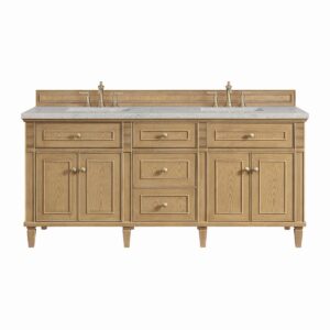 James Martin JM 424-V72 Lorelai 72 Inch Free-Standing Double Sink Bathroom Vanity with 3 CM Top