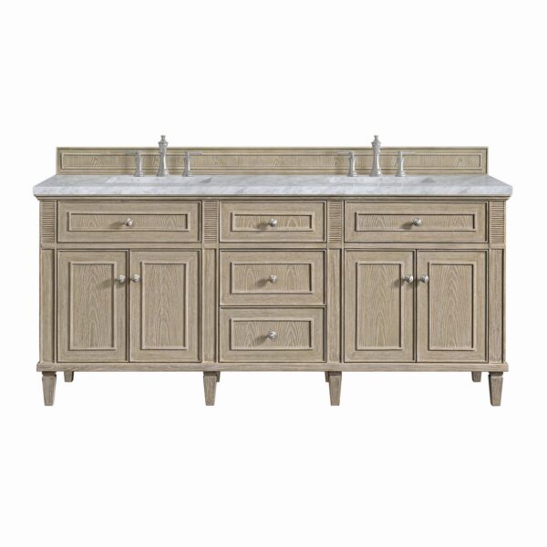 James Martin JM 424-V72 Lorelai 72 Inch Free-Standing Double Sink Bathroom Vanity with 3 CM Top