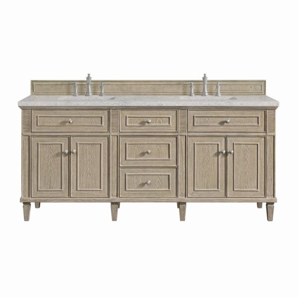 James Martin JM 424-V72 Lorelai 72 Inch Free-Standing Double Sink Bathroom Vanity with 3 CM Top