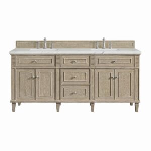 James Martin JM 424-V72 Lorelai 72 Inch Free-Standing Double Sink Bathroom Vanity with 3 CM Top