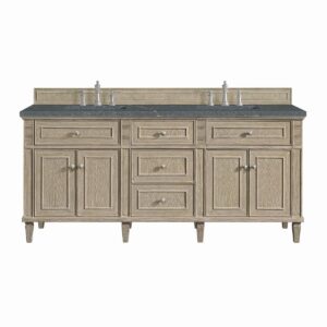 James Martin JM 424-V72 Lorelai 72 Inch Free-Standing Double Sink Bathroom Vanity with 3 CM Top