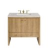 James Martin 435-V36-LNO-3EJP Hudson 36 Inch Light Natural Oak Single Sink Vanity with 3 cm Eternal Jasmine Pearl Top