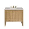 James Martin 435-V36-LNO-3ESR Hudson 36 Inch Light Natural Oak Single Sink Vanity with 3 cm Eternal Serena Top