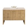 James Martin 435-V48-LNO-3EMR Hudson 48 Inch Light Natural Oak Single Sink Vanity with 3 cm Eternal Marfil Top