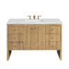 James Martin 435-V48-LNO-3ENC Hudson 48 Inch Light Natural Oak Single Sink Vanity with 3 cm Ethereal Noctis Top