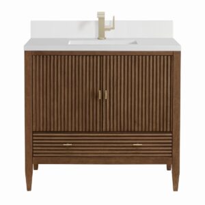 James Martin JM 485-V36 Myrrin 36 Inch Free-Standing Single Sink Bathroom Vanity with 3 CM Top