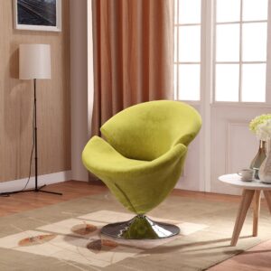 Manhattan Comfort Tulip Swivel Accent Chair Set of 5 in Multi Color White, Orange, Yellow, Green and Red