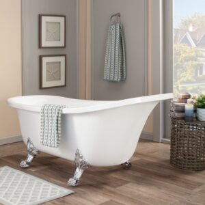 Altair 50169-BAT-WH-C Geneva 68 7/8 x 29 7/8 Inch Clawfoot Soaking Acrylic Bathtub