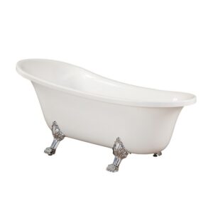 Altair 50169-BAT-WH-C Geneva 68 7/8 x 29 7/8 Inch Clawfoot Soaking Acrylic Bathtub