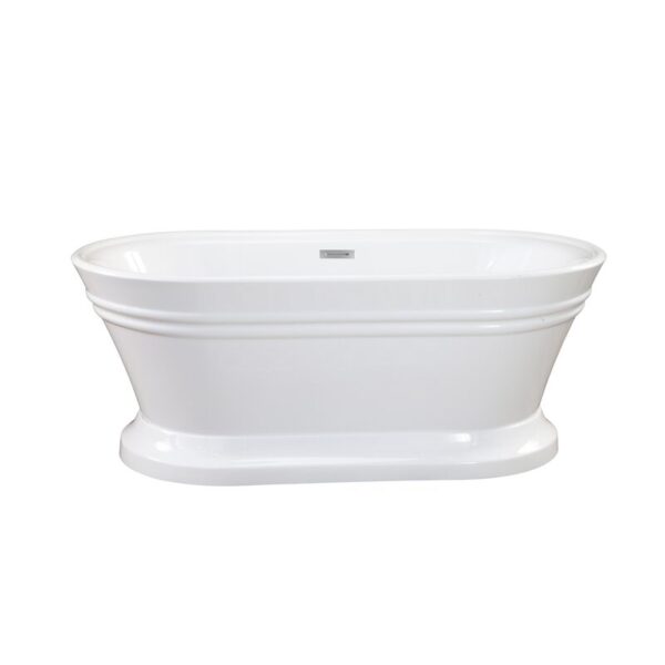 Altair 50559-BAT-WH-F Solace 59 1/8 x 29 1/2 Inch Freestanding Soaking Acrylic Bathtub