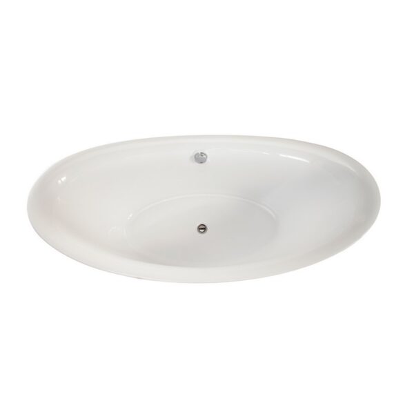 Altair 50671-BAT-WH-F Allegra 70 7/8 x 33 7/8 Inch Freestanding Soaking Acrylic Bathtub