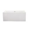 Altair 50759-BAT-WH-F Persephone 59 1/8 x 29 1/2 Inch Freestanding Soaking Acrylic Bathtub