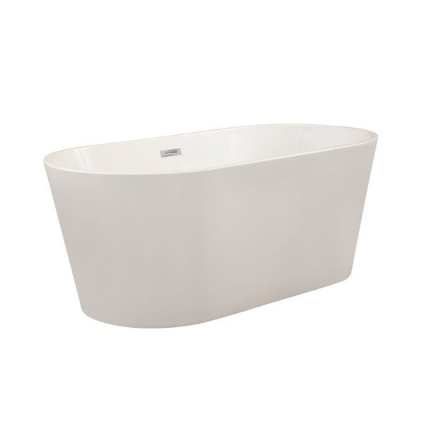 Altair 50859-BAT-WH-F Cielo 59 1/8 x 29 1/2 Inch Freestanding Soaking Acrylic Bathtub