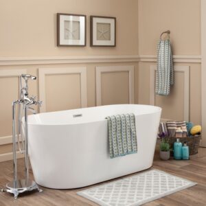 Altair 50867-BAT-WH-F Cielo 67 1/4 x 32 1/4 Inch Freestanding Soaking Acrylic Bathtub