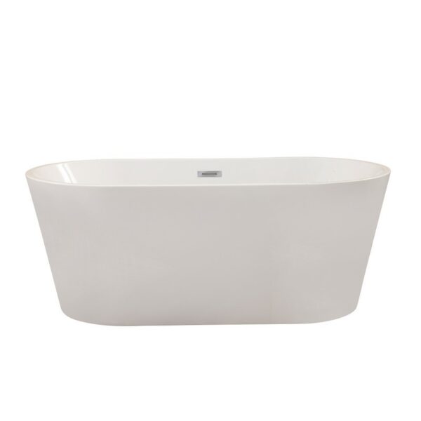 Altair 50867-BAT-WH-F Cielo 67 1/4 x 32 1/4 Inch Freestanding Soaking Acrylic Bathtub