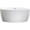 Altair 51055-BAT-WH-F Jolie 55 1/8 x 31 7/8 Inch Freestanding Soaking Acrylic Bathtub