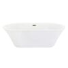 Altair 51765-BAT-WH-FS Blarn 65 x 29 1/8 Inch Flatbottom Freestanding Acrylic Soaking Bathtub with Drain and Overflow - Glossy White