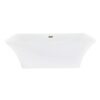 Altair 52665-BAT-WH Carani 65 x 28 3/8 Inch Flatbottom Freestanding Acrylic Soaking Bathtub with Drain and Overflow in Glossy White