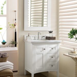 James Martin 527-V30-BW Palisades 30 Inch Single Vanity in Bright White