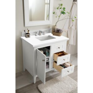 James Martin 527-V36-3WZ Palisades 36 Inch Single Vanity with 3cm White Zeus Quartz Top