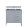 James Martin 527-V36-SL Palisades 36 Inch Single Vanity in Silver Gray