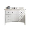 James Martin 527-V48-BW-3AF Palisades 48 Inch Single Vanity in Bright White with 3 cm Arctic Fall Solid Surface Top