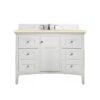 James Martin 527-V48-BW-3EMR Palisades 48 Inch Single Vanity in Bright White with 3 CM Eternal Marfil Quartz Top