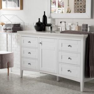 James Martin 527-V60S-BW Palisades 60 Inch Single Vanity in Bright White