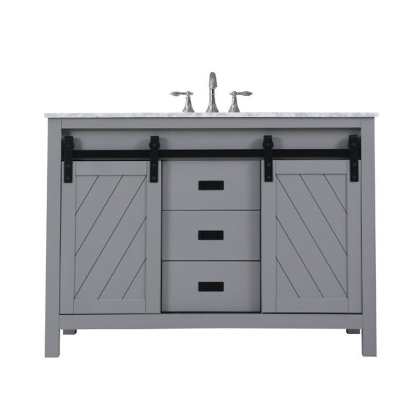 Altair 536048-CA-NM Kinsley 48 Inch Single Sink Bathroom Vanity with Carrara White Marble Countertop