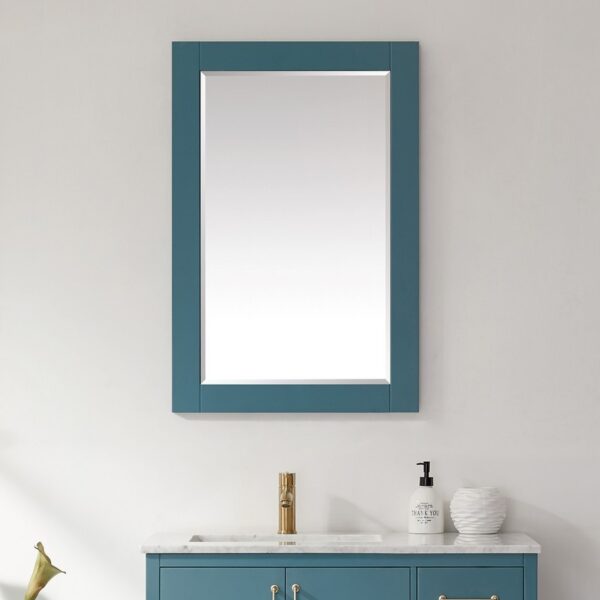 Altair 541024-MIR-RG Sutton 24 Inch Rectangular Bathroom Wood Framed Wall Mirror - Royal Green