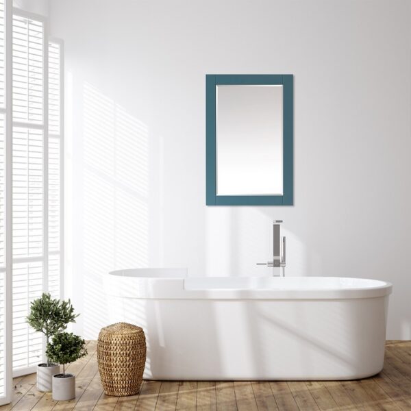 Altair 541024-MIR-RG Sutton 24 Inch Rectangular Bathroom Wood Framed Wall Mirror - Royal Green