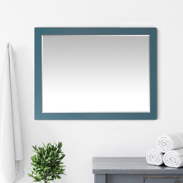 Altair 541048-MIR-RG Sutton 48 Inch Rectangular Bathroom Wood Framed Wall Mirror - Royal Green