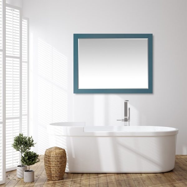 Altair 541048-MIR-RG Sutton 48 Inch Rectangular Bathroom Wood Framed Wall Mirror - Royal Green