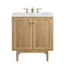 James Martin 545-V30-LNO-3AF Laurent 30 Inch Light Natural Oak Single Sink Vanity with 3 cm Arctic Fall Top