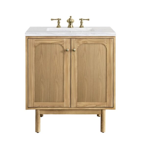 James Martin 545-V30-LNO-3AF Laurent 30 Inch Light Natural Oak Single Sink Vanity with 3 cm Arctic Fall Top