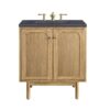 James Martin 545-V30-LNO-3CSP Laurent 30 Inch Light Natural Oak Single Sink Vanity with 3 cm Charcoal Soapstone Top