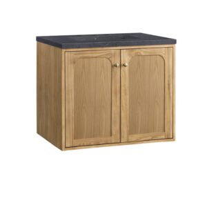 James Martin 545-V30-LNO-3CSP Laurent 30 Inch Light Natural Oak Single Sink Vanity with 3 cm Charcoal Soapstone Top