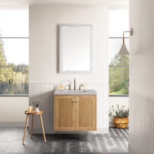 James Martin 545-V30-LNO-3ESR Laurent 30 Inch Light Natural Oak Single Sink Vanity with 3 cm Eternal Serena Top