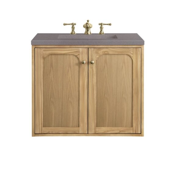 James Martin 545-V30-LNO-3GEX Laurent 30 Inch Light Natural Oak Single Sink Vanity with 3 cm Grey Expo Top