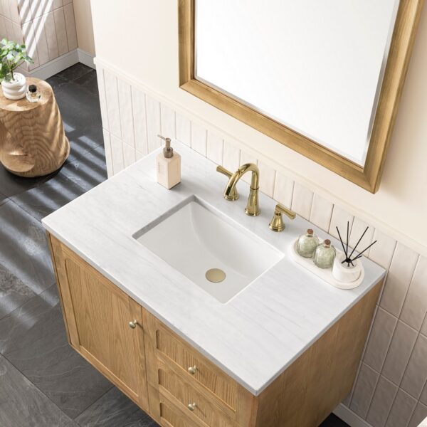 James Martin 545-V36-LNO-3AF Laurent 36 Inch Light Natural Oak Single Sink Vanity with 3 cm Arctic Fall Top