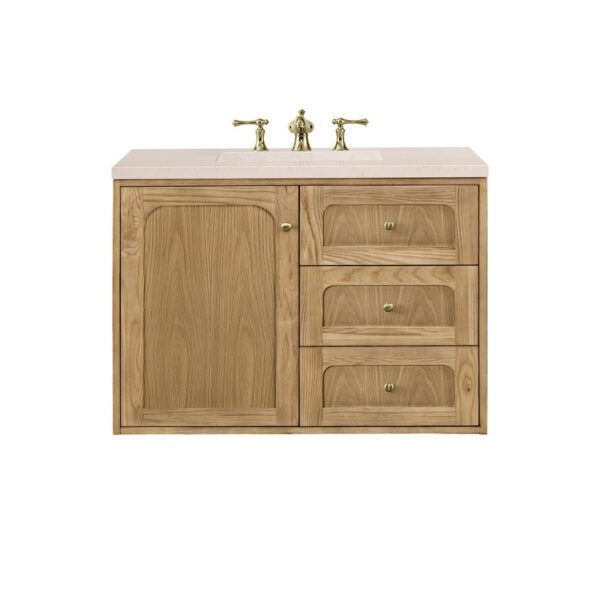 James Martin 545-V36-LNO-3EMR Laurent 36 Inch Light Natural Oak Single Sink Vanity with 3 cm Eternal Marfil Top