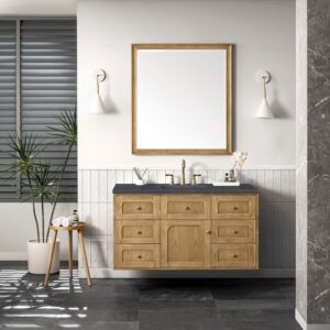 James Martin 545-V48-LNO-3CSP Laurent 48 Inch Light Natural Oak Single Sink Vanity with 3 cm Charcoal Soapstone Top