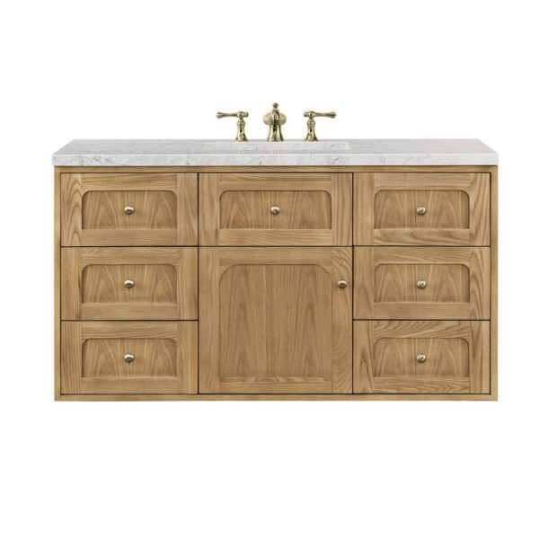 James Martin 545-V48-LNO-3EJP Laurent 48 Inch Light Natural Oak Single Sink Vanity with 3 cm Eternal Jasmine Pearl Top